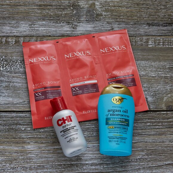 Shampoo Hair Care Sampler Package {3 Items} Argon Oil of Morocco, CHI, Nexxus - Picture 1 of 1